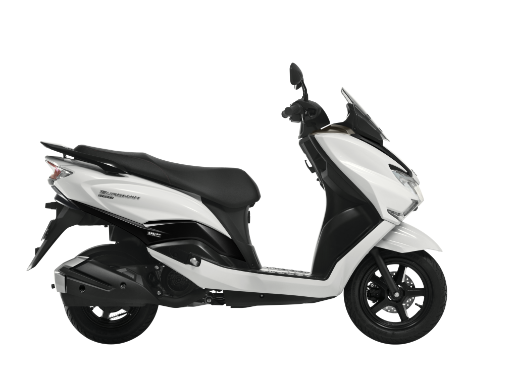 Suzuki Burgman blanca LATERAL
