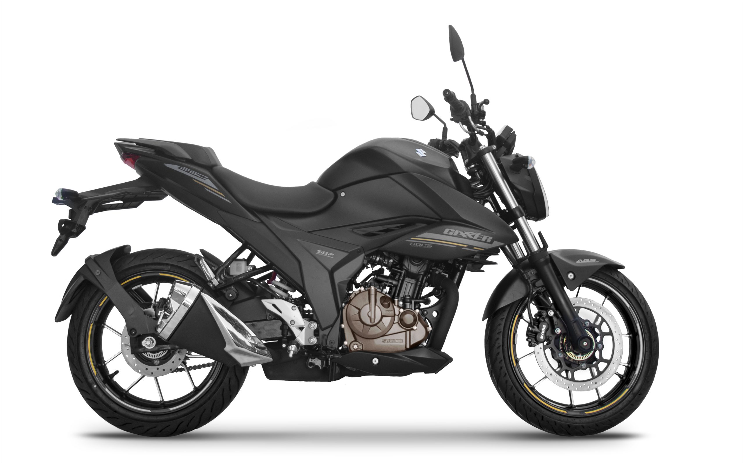 GIXXER 250 ABS negra Lateral derecha